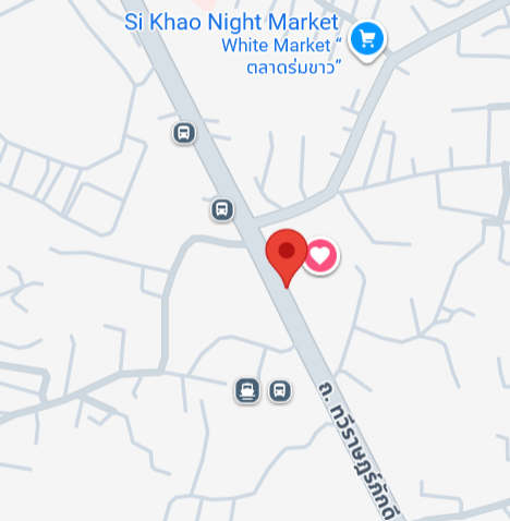 Location of the bungalows in Chaweng